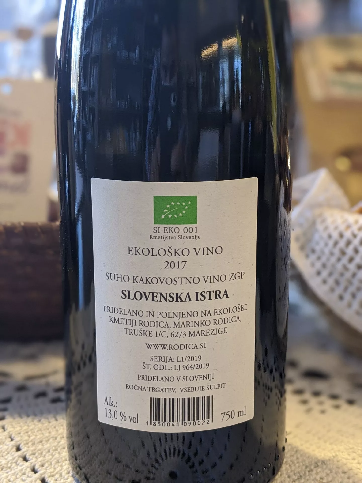 Malvazija Rodica 0,75 l - kakovostno vino ZGP - 2