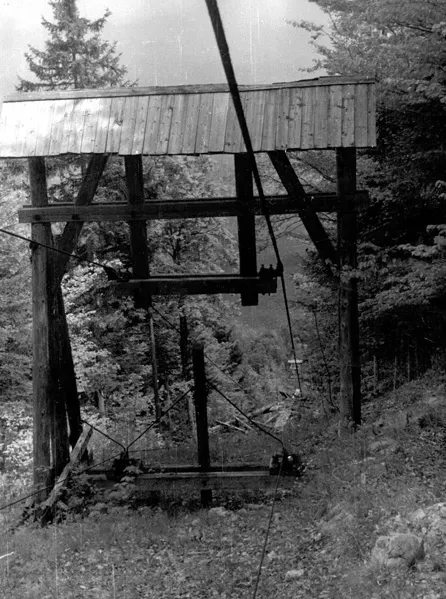 50-ta leta
Podpora ("čevelj") na gravitacijski žičnici