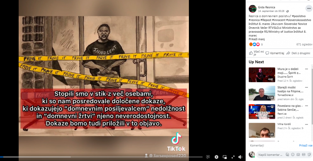 
				Foto: Posnetek zaslona-Facebook			