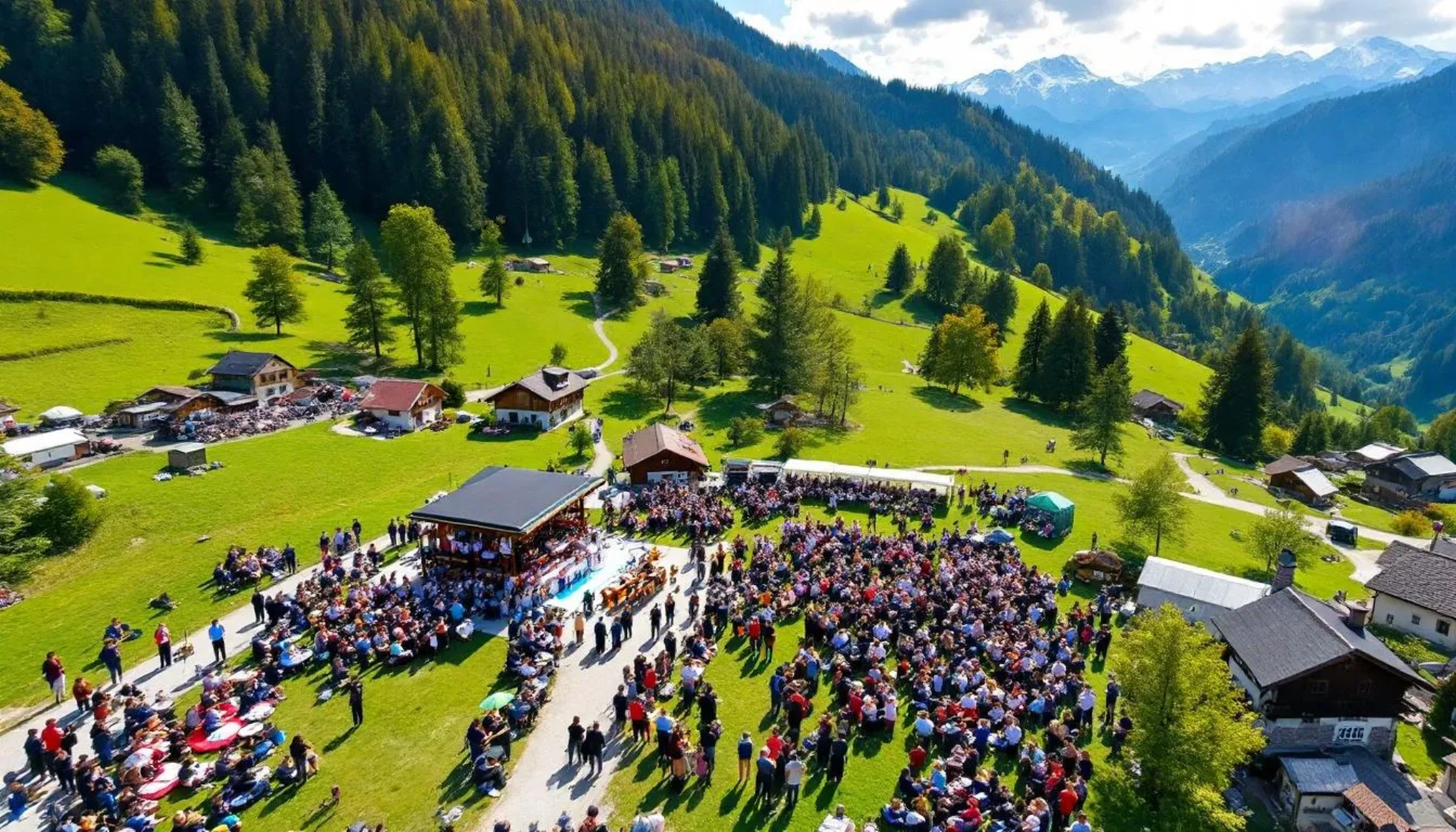 Festival v alpski dolini