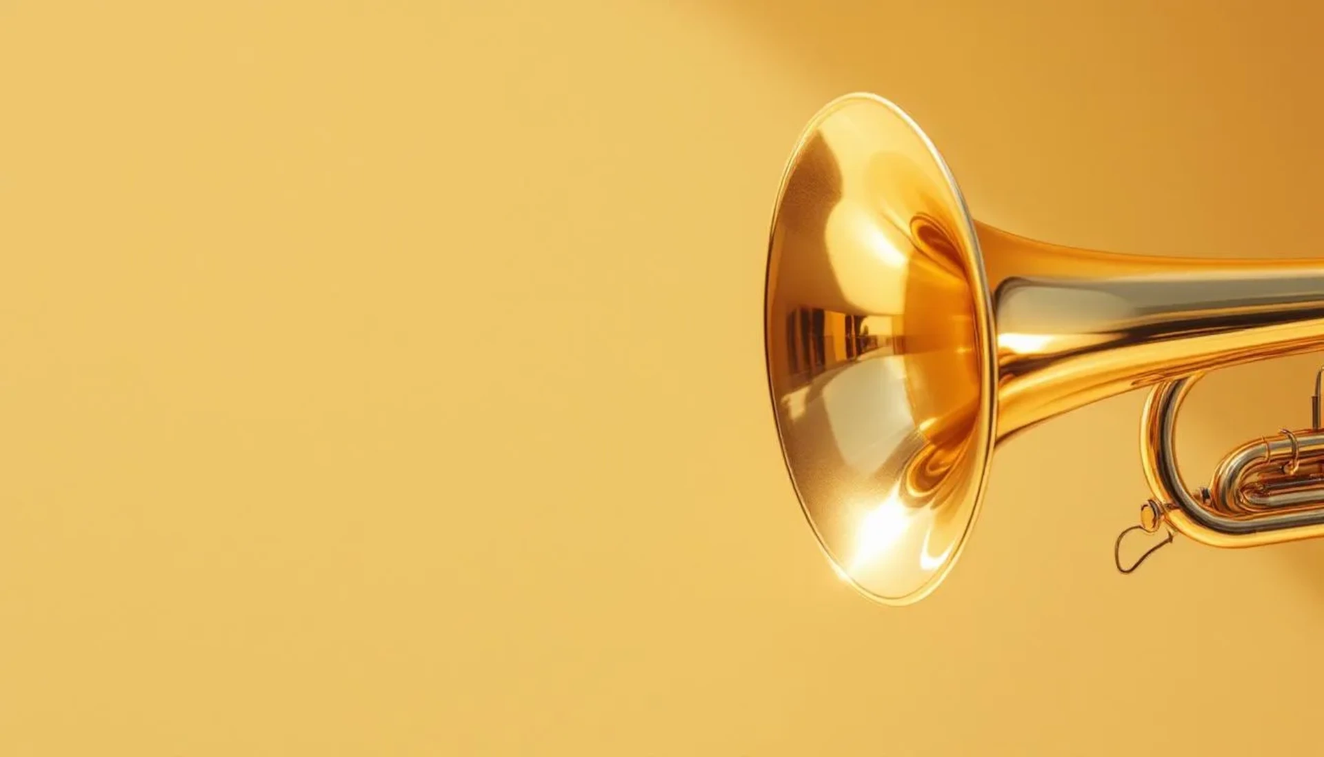 Zlata trobenta v sončni svetlobi